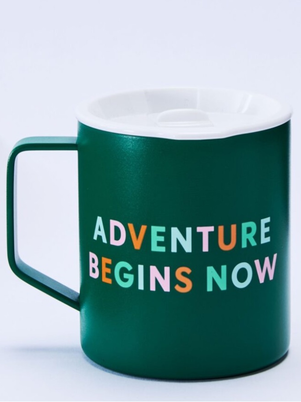 Starbucks Adventure Begins Now Green Travel Mug with Lid NWT
